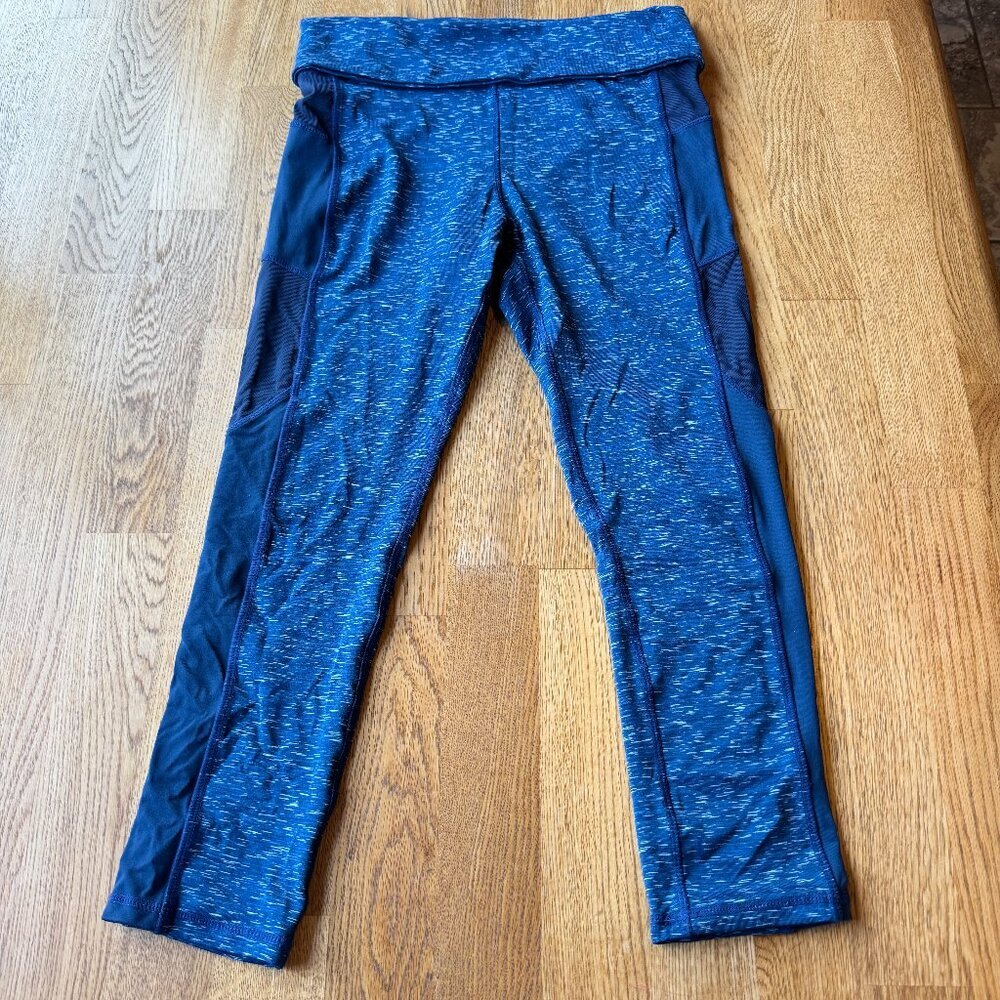 Kyodan Blue Space Dye Leggings Cropped Size XS